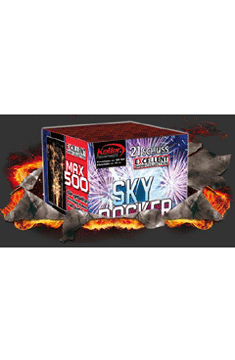 Sky Rocker    21 Schuß ca. 430g Nettoexplosivstoffmasse (NEM)