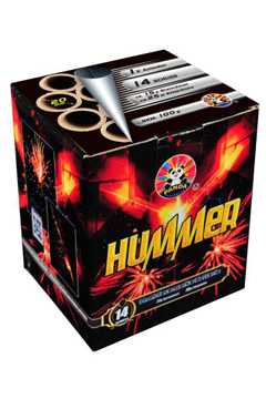 Hummer  14 Schu?  Effektdauer: ca. 15 Sek., Effekth?he: ca. 25m