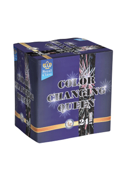 Colour Changing Queen 24 Schuß  Brenndauer: 35 Sek Effekth.: 25