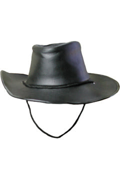 Cowboy Hut Kunstleder Schwarz
