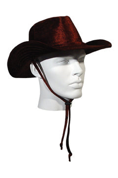 Cowboy Hut Velur Braun