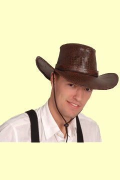 Cowboy-Hut (Kunstleder) braun