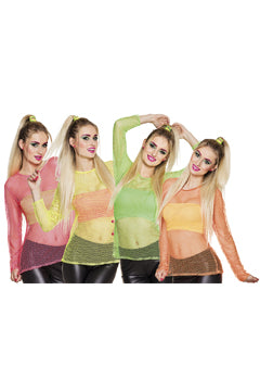 Netz-Shirt 4 neonfarben M/L