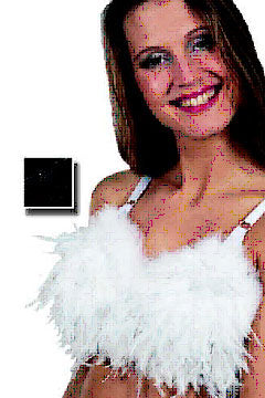Bustier mit Federn weiß