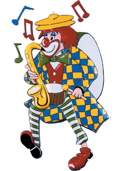 Clown-Deco (Saxophon) 58 x 95 cm