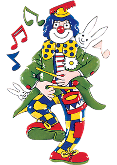 Clown-Deco (Trommel) 45 x 80 cm