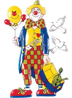 Clown-Deco (Geige) 45 x 80 cm