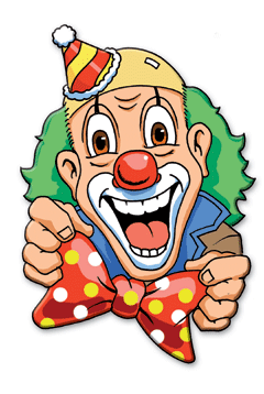 Deco-Clown (grünes Haar) 45 x 78 cm