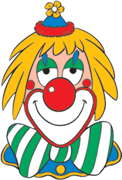 Clown-Fenster-Deco 35 x 50 cm