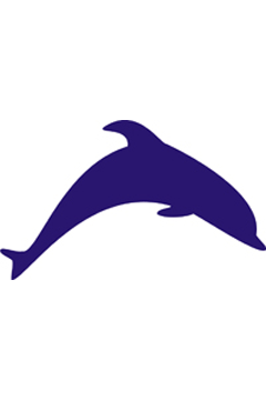 Delphin Selbstklebe Schablone