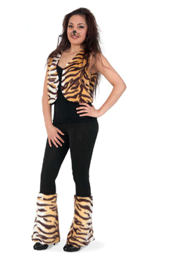 Tiger Set (Weste und Stulpen) M + XL