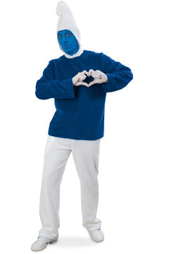 Blauer Zwerg Oberteil mit Kapuze und Hose M