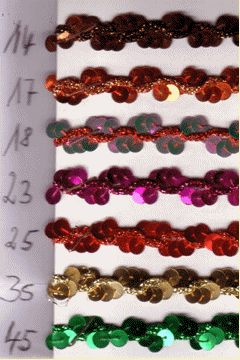 Paillettenband Zigzag bromze 15 mm breit