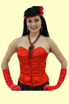 Corsage - Satin rot – Perücke