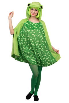 Frosch Cape (Plüsch-Überwurf mit Ärmelschlitzen und Kapuze) uniswx