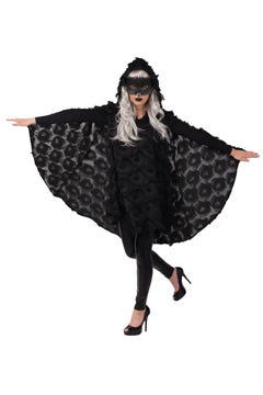 Cape-Kleid Rabe (Kleid mit Cape und Kapuze) S/M L/XL XXL/XXXL