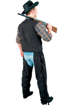 Cowboy-Chaps (Überhosen) schwarz Herrengröße