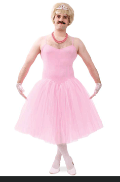 Ballerina rosa M - XL – Perücke