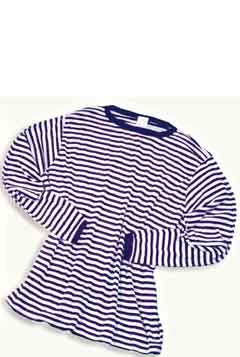 Ringelhemd L-Arm blau/weiß M - XXL