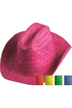 Cowboyhut Stroh grün