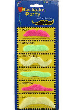 Bartkarte bunt (1 Stück) inkl Klebestreifen
