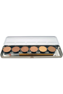 6 Hautfarben metall-Palette