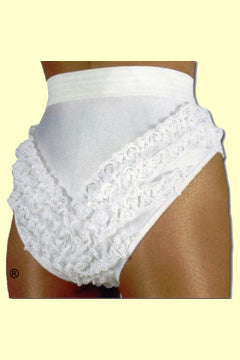 Rüschenhöschen Trixi weiß + schwarz XL + XXL