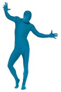 Morphsuit Ganzkörperanzug blau für Erw M + L + XL