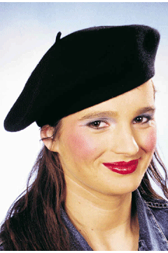 Baskenmütze,schwarz