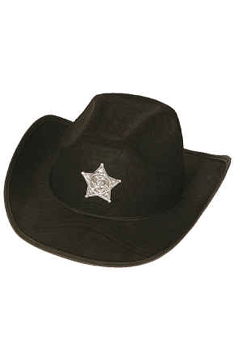 Cowboyhut m Stern,schwarz