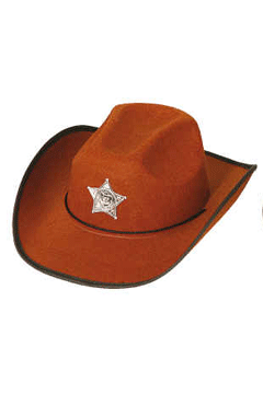 Cowboyhut m Stern,braun