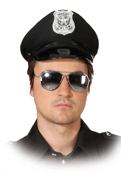 amerikanische Polizeimütze,schwarz