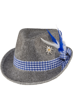Trachtenhut Moni,grau-blau