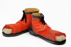 Clownschuhe mit offene Zehe rot