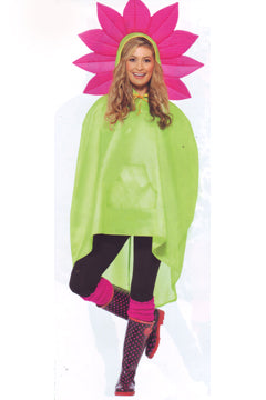 Blumen Party Poncho (Überwurf) im Zugbeutel Einheitsgr unisize
