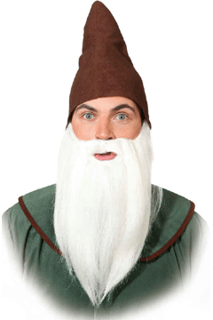 Bart glatt,weiß