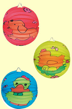 Ball-Lampion 22cm Tiermotiv 3 fach sort