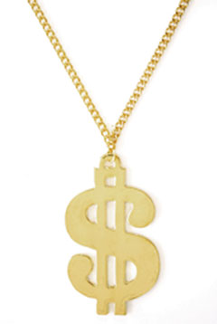 Kette Dollar groß gold