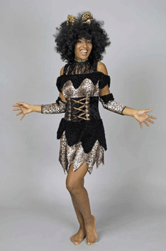 Afican Beauty Kostüm Kleid und Armstulpen