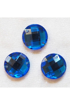 Aufnäh-Steine 15mm Blau Stück
