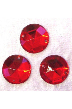 Aufnäh-Steine 15mm Rot Stück