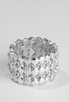 Armband glanzlos&glanz mit Steinchen silber