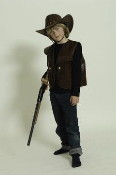 Cowboy-Weste Fransen/Conchas – Stiefel