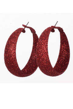Ohrringe Glitzerl rot