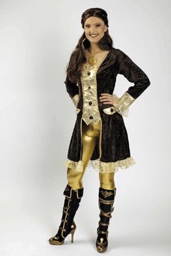 Piratenjacke braun/silber