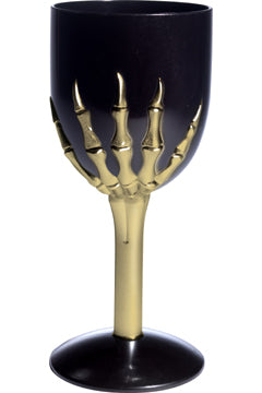 Gothic Wein Glas schwarz Skeleton