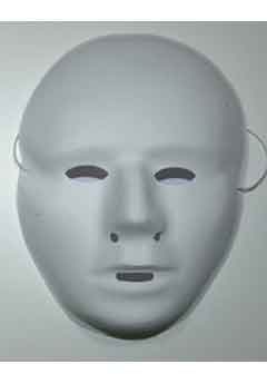 Maske weiß Plastik