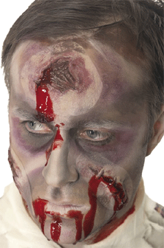 A Hole in the Head Narbe Kugel gewickelt mit 7 oz Blut