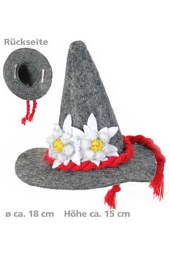 Bayernhut mit Haarclips