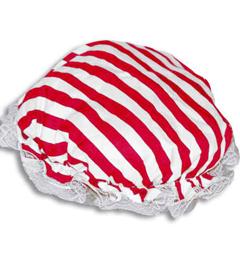 Badehaube rot/weiß